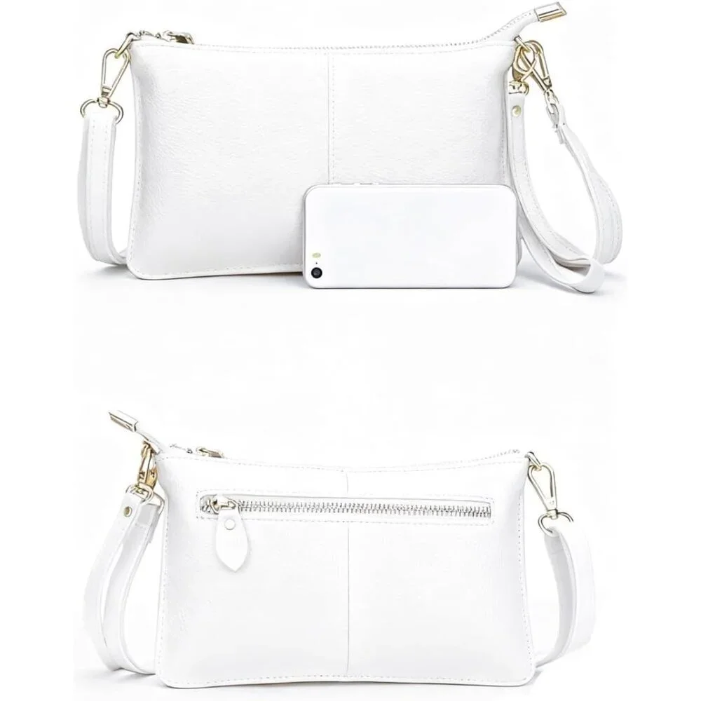 Genuine Leather Small Crossbody Bag Women Minimalist Purse Shoulder